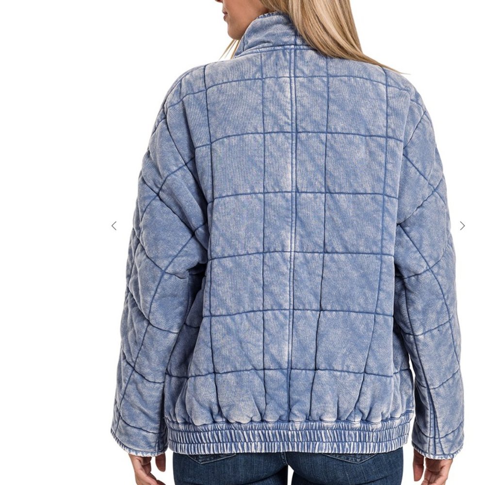 NWT Dolman Quilted Knit Jacket, BLUE - Size XL - Picture 5 of 7